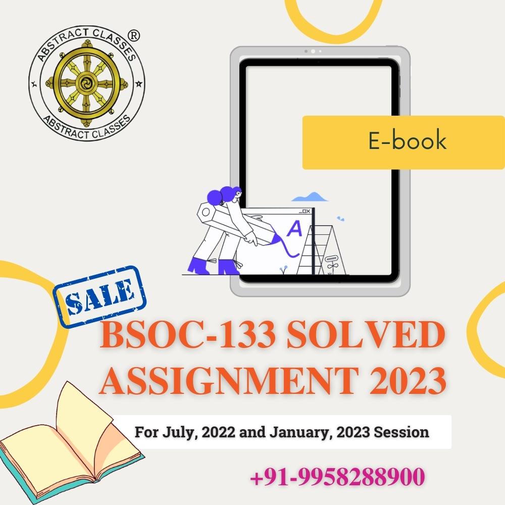 BSOC-133 Solved Assignment 2023