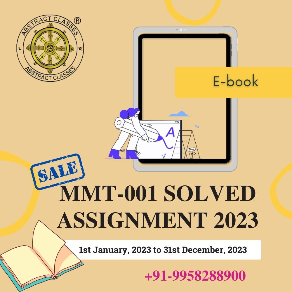 IGNOU MMT-001 Solved Assignment 2023
