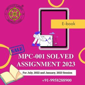 MPC-001 Solved Assignment 2022-2023