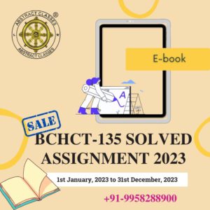 IGNOU BCHCT-135 Solved Assignment 2023 | B.Sc (G) CBCS