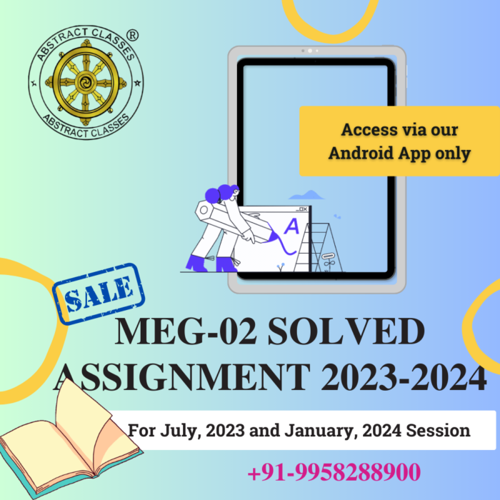 IGNOU MEG-02 Solved Assignment 2023-2024 | MA MEG