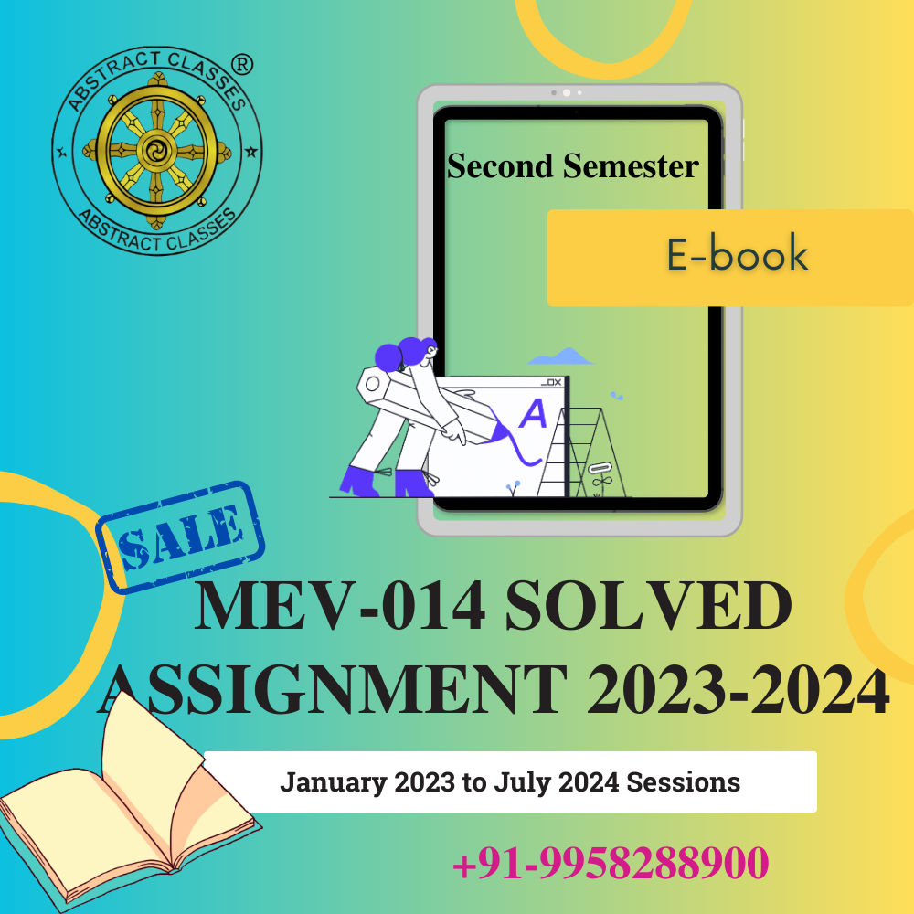 IGNOU MEV-014 Solved Assignment 2023-2024 | MSCENV