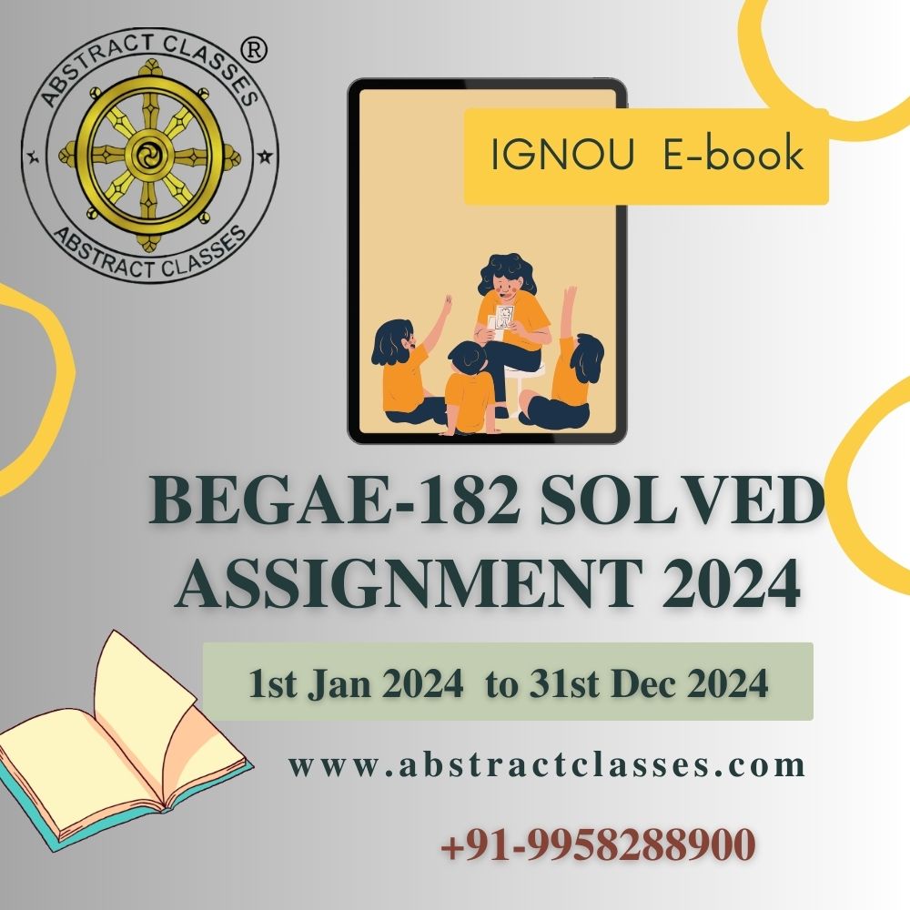 IGNOU BEGAE-182 Assignment Cover 2024