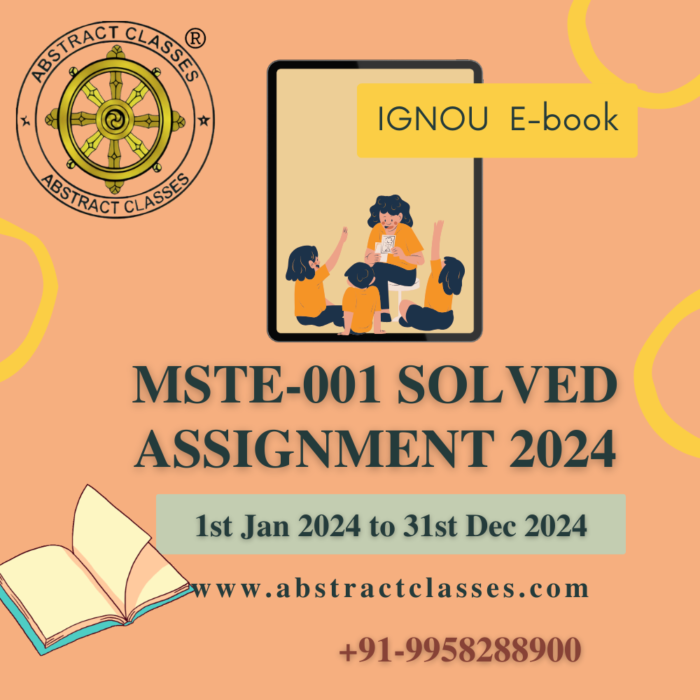 IGNOU MSTE-001 Solved Assignment 2024 | PGDAST