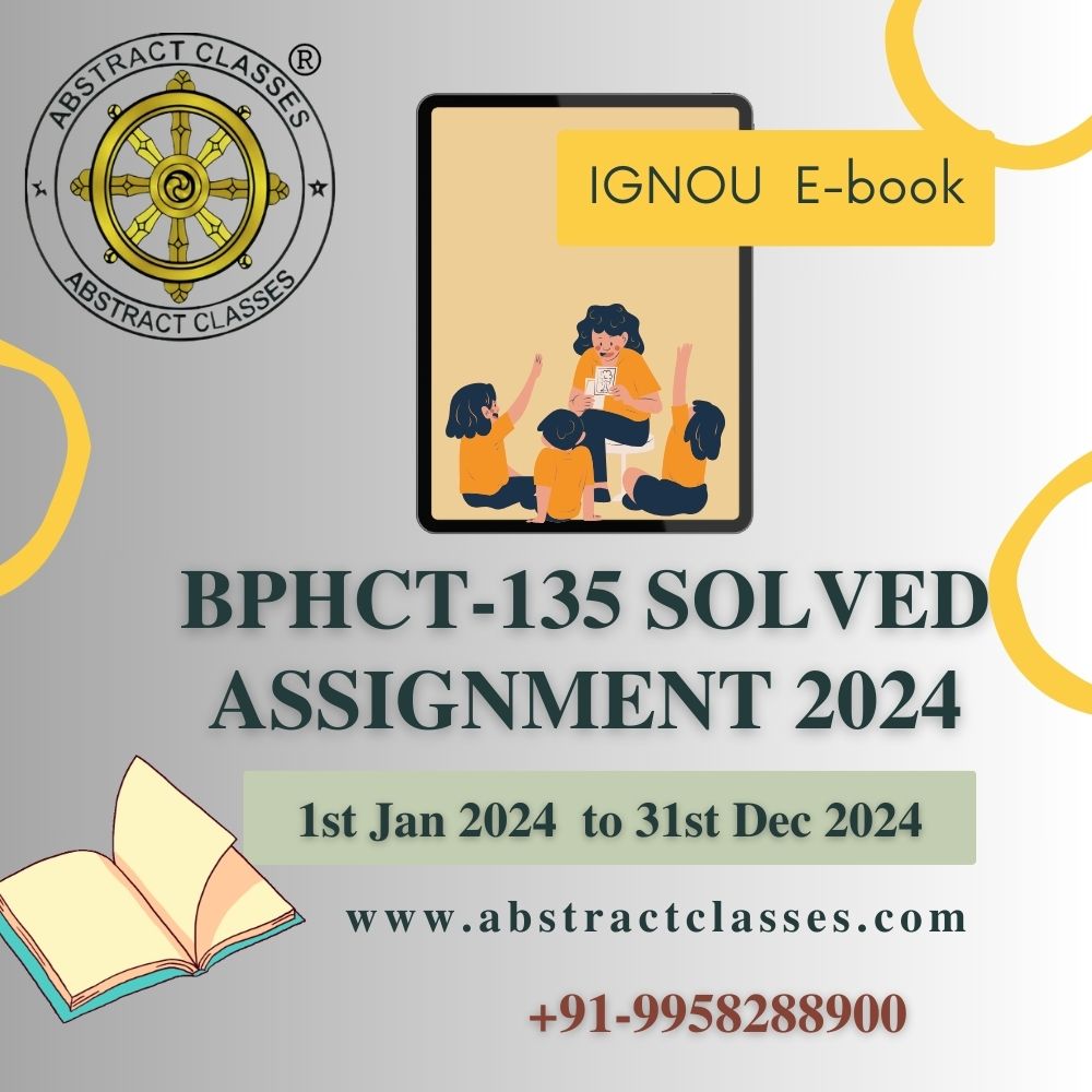 IGNOU BPHCT-135 Solved Assignment 2024 B.Sc (G) CBCS cover page