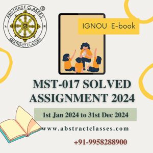 IGNOU MST-017 Solved Assignment 2024 MSCAST